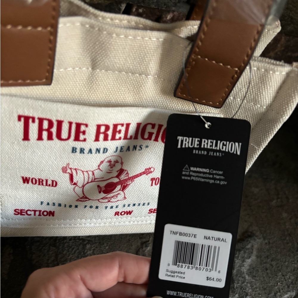 NWT True Religion Mini Tote Bag - Picture 8 of 10